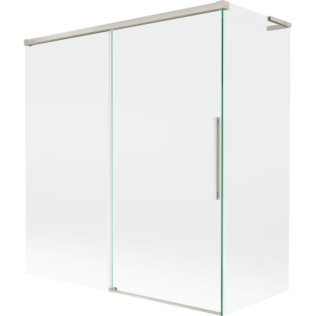 Mexen Rox L vonios ekranas, 2-durų stumdomas 150 + 70 x 150 cm, skaidrus, šlifuotas nikeliu - 8C9L-150-070-97-00