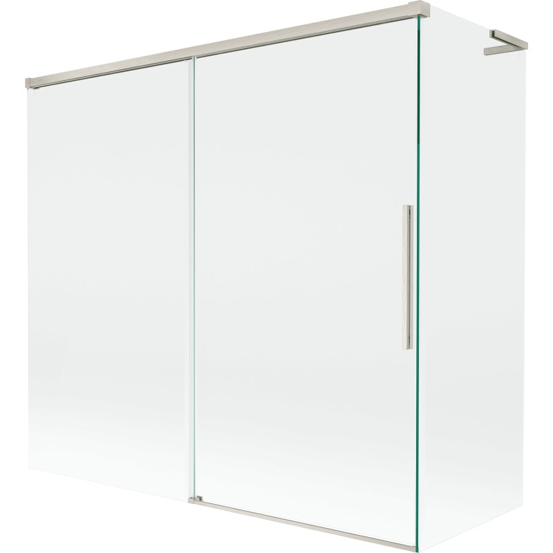 Mexen Rox L dviejų durų vonios ekranas, stumdomas 170 + 70 x 150 cm, skaidrus, šlifuotas nikelis - 8C9L-170-070-97-00