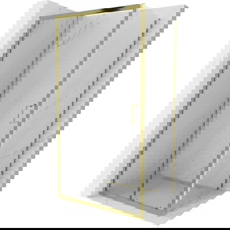 Mexen Apia stumdoma dušo kabina 135 x 100 cm, skaidri, auksinė - 840-135-100-50-00