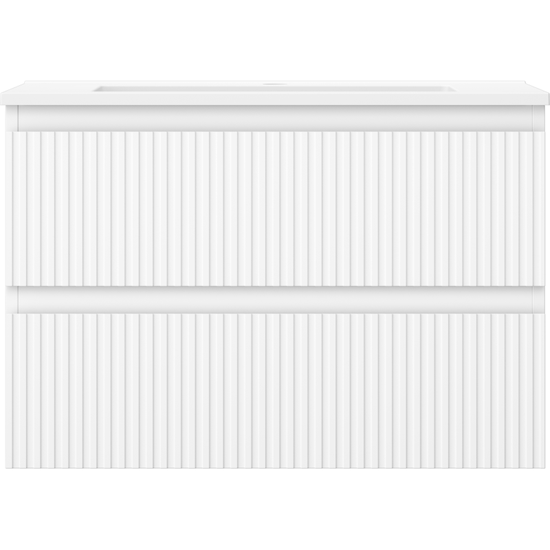 Mexen Rivel vonios spintelė 70 cm su praustuvu Otis, 2 stalčiai, rilintas, balta matinė - 91A20-07047-2-BFF01-W18M01