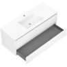 Mexen Rivel vonios kambario spintelė 120 cm su Otis praustuvu, 2 stalčiai, rifliuota, balta matinė - 91A20-12047-2-BFF01-W18M01