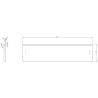 Mexen Rivel vonios kambario spintelė 80 cm su kriaukle Vela, 2 stalčiai, rifliuota, balta matinė - 91A20-08047-2-BFF01-W23M01