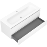 Mexen Rivel vonios kambario spintelė 120 cm su Vela praustuvu, 2 stalčiai, griovelis, balta matinė - 91A20-12047-2-BFF01-W23M01