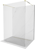 Mexen Kioto laisvai stovinti dušo siena 100 x 200 cm, permatoma 8 mm, auksinė - 800-100-002-50-00