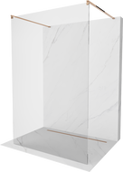 Mexen Kioto pastatoma dušo sienelė 100 x 200 cm, Skaidrus 8 mm, Rožinio aukso - 800-100-002-60-00