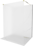 Mexen Kioto laisvai stovinti dušo sienelė 110 x 200 cm, 8 mm šerkšnas, auksinė - 800-110-002-50-30