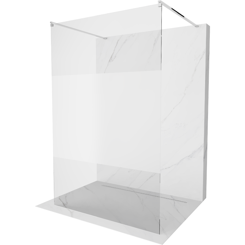 Mexen Kioto freestanding dušo siena 100 x 200 cm, skaidri/šerkšna 8 mm, chromas - 800-100-002-01-35