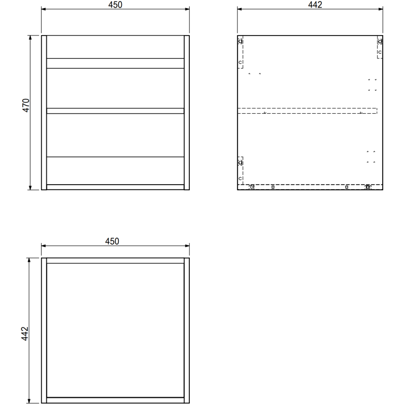 Mexen Rivel vonios spintelė 45 cm su Otis praustuvu, 1 durys, rifliuota, juoda matinė - 91A21-04547-1-BF71-W18M71