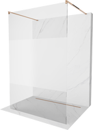 Mexen Kioto pastatoma dušo sienelė 100 x 200 cm, Skaidrus/Šerkšnas 8 mm, Rožinio aukso - 800-100-002-60-35