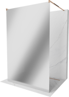 Mexen Kioto laisvai stovinti dušo siena 110 x 200 cm, veidrodis 8 mm, rausvas auksas - 800-110-002-60-50