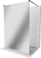 Mexen Kioto laisvai stovinti dušo siena 100 x 200 cm, veidrodis 8 mm, juoda - 800-100-002-70-50