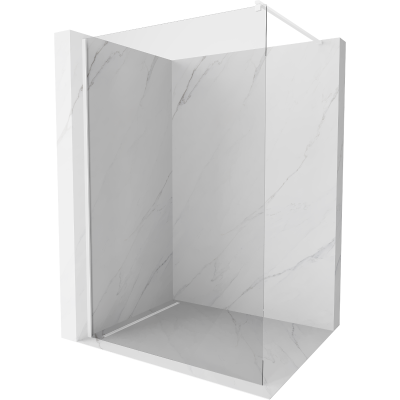 Mexen Kioto dušo siena Walk-in 90 x 200 cm, permatoma 8 mm, balta - 800-090-101-20-00