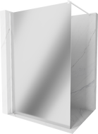 Mexen Kioto Dušo siena Walk-in 110 x 200 cm, veidrodis 8 mm, balta - 800-110-101-20-50