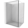 Mexen Kioto dušo siena Walk-in 70 x 200 cm, juodas rėmas 8 mm, baltas - 800-070-101-20-70