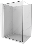 Mexen Kioto dušo siena Walk-in 100 x 200 cm, juodas raštas 8 mm, balta - 800-100-101-20-70
