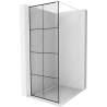 Mexen Kioto dušo siena Walk-in 90 x 200 cm, juodas tinklelis 8 mm, balta - 800-090-101-20-77