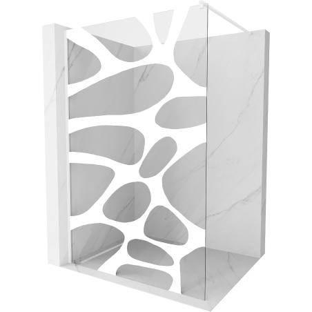 Mexen Kioto dušo siena Walk-in 90 x 200 cm, balta banga 8 mm, balta - 800-090-101-20-97