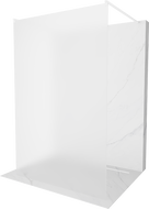 Mexen Kioto laisvai stovinti dušo pertvara 110 x 200 cm, matinis 8 mm, balta - 800-110-002-20-30