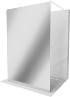 Mexen Kioto laisvai pastatoma dušo siena 100 x 200 cm, veidrodis 8 mm, balta - 800-100-002-20-50