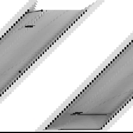 Mexen Roma atveriamos dušo durys 70 cm, permatomos, juodos - 854-070-000-70-00