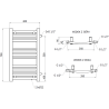 Mexen Ares šoninis vonios radiatorius 700 x 400 mm, 240 W, baltas - W102-0700-400-00-20-S