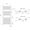Mexen Ares šoninis vonios radiatorius 900 x 400 mm, 312 W, juodas - W102-0900-400-00-70-S
