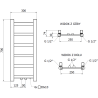 Mexen Bolt vonios radiatorius 700 x 300 mm, 141 W, juodas - W126-0700-300-00-70
