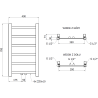 Mexen Bolt vonios radiatorius 700 x 400 mm, 165 W, antracitas - W126-0700-400-00-66