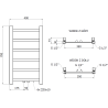Mexen Bolt vonios radiatorius 700 x 400 mm, 165 W, juodas - W126-0700-400-00-70