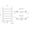 Mexen Bolt vonios radiatorius 700 x 500 mm, 188 W, juodas - W126-0700-500-00-70