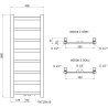 Mexen Bolt vonios radiatorių 1000 x 400 mm, 228 W, juodas - W126-1000-400-00-70