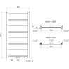 Mexen Bolt vonios radiatoriaus 1000 x 500 mm, 259 W, antracitas - W126-1000-500-00-66