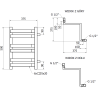 Mexen Loop vonios kambario radiatorius 500 x 375 mm, 253 W, juodas - W129-0500-350-00-70
