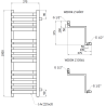 Mexen Loop vonios radiatorius 1000 x 375 mm, 572 W, baltas - W129-1000-350-00-20