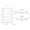 Dekoratyvinis vonios šildytuvas Mexen Zoom 770 x 530 mm, 275 W, baltas - W130-0770-530-00-20