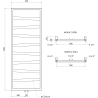 Mexen Zoom dekoratyvinis vonios radiatorius 1430 x 530 mm, 477 W, baltas - W130-1430-530-00-20