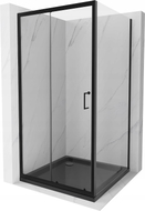 Mexen Apia 90 x 90 cm stumdomas dušo kabina, skaidri, juoda + plokščia dušo padėklas, juodas - 840-090-090-70-00-4070B
