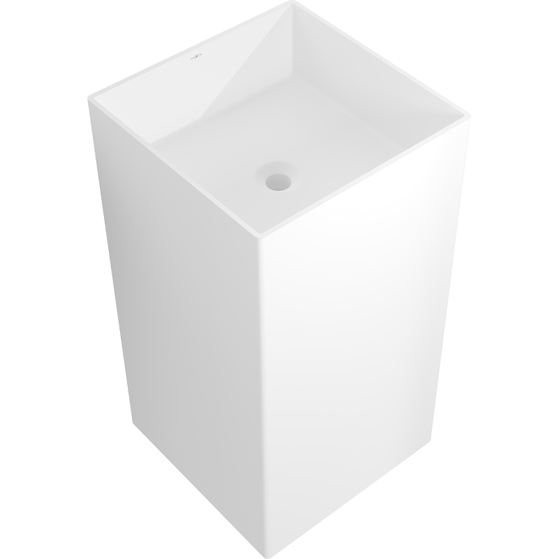 Mexen Xola-2 laisvai pastatomas iš konglomerato praustuvas 45 x 45 cm, matinė balta - 26594500