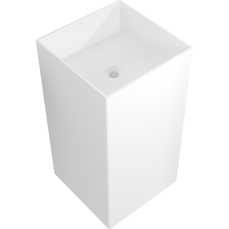 Mexen Xola-2 laisvai pastatomas praustuvas iš konglomerato 45 x 45 cm, baltas matinis - 26594500