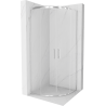 Mexen Rio pusapvalė dušo kabina 80 x 80 cm, skaidri, chromuota - 863-080-080-01-00