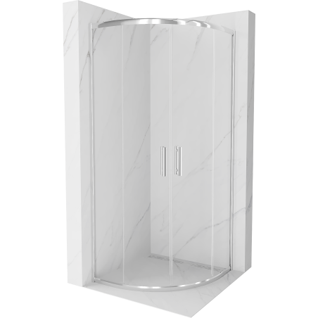 Mexen Rio pusapvalė dušo kabina 90 x 90 cm, permatoma, chromas - 863-090-090-01-00