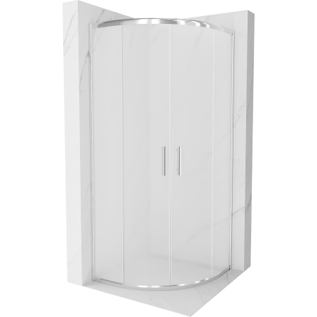 Mexen Rio pusapvalė dušo kabina 90 x 90 cm, matinis, chromas - 863-090-090-01-30