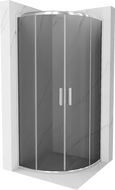Mexen Rio pusapvalė dušo kabina 80 x 80 cm, grafito, chromas - 863-080-080-01-40