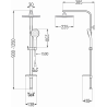 Mexen Q05 dušo kolonėlė, auksinė/balta - 798050595-50