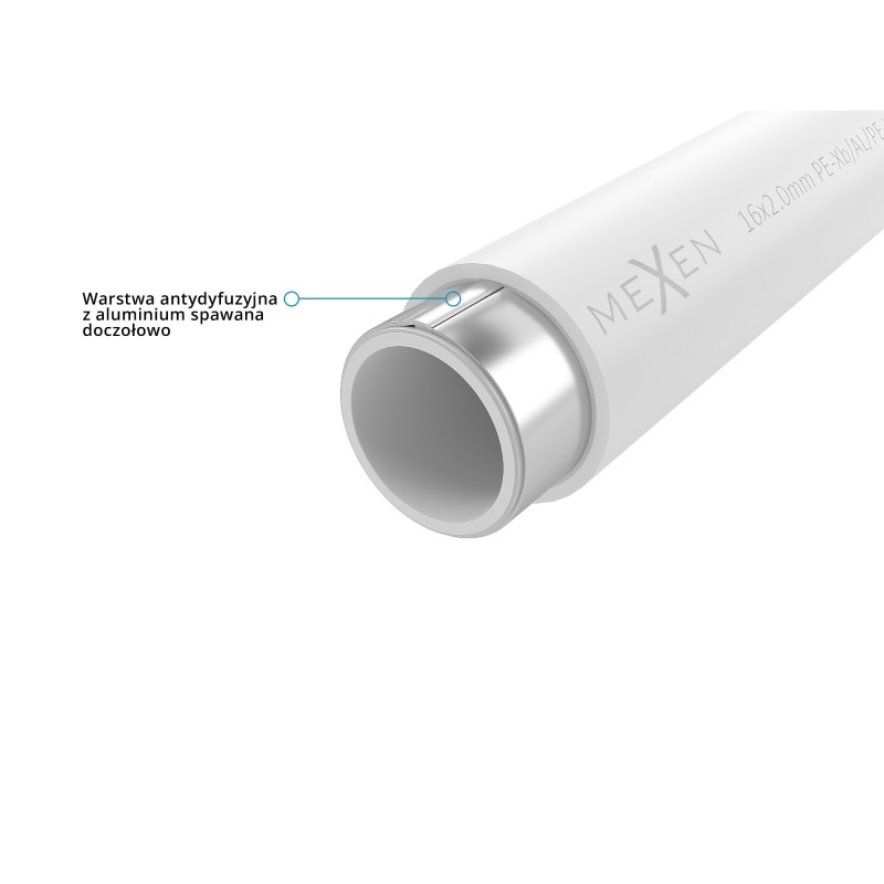 Mexen AL-O vamzdis PE-Xb/AL/PE-Xb 16 x 2 mm, 100 m - W97105-1216-100
