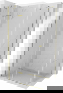 Mexen Roma atveriama dušo kabina 120 x 80 cm, skaidri, auksinė - 854-120-080-50-00