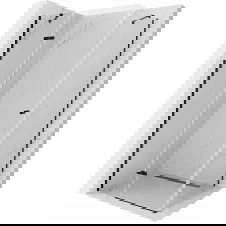 Mexen Roma dušo kabina 70 x 110 cm, skaidri, juoda - 854-070-110-70-00