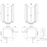 Mexen Mist Duo vonios durys 85 x 75 cm, skaidrios, chromas - 8A4-085-075-01-00