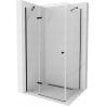 Mexen Roma varstoma dušo kabina 90 x 80 cm, skaidri, juoda - 854-090-080-70-00