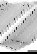 Mexen Roma dušo kabina su varstomomis durimis 110 x 70 cm, skaidri, juoda - 854-110-070-70-00